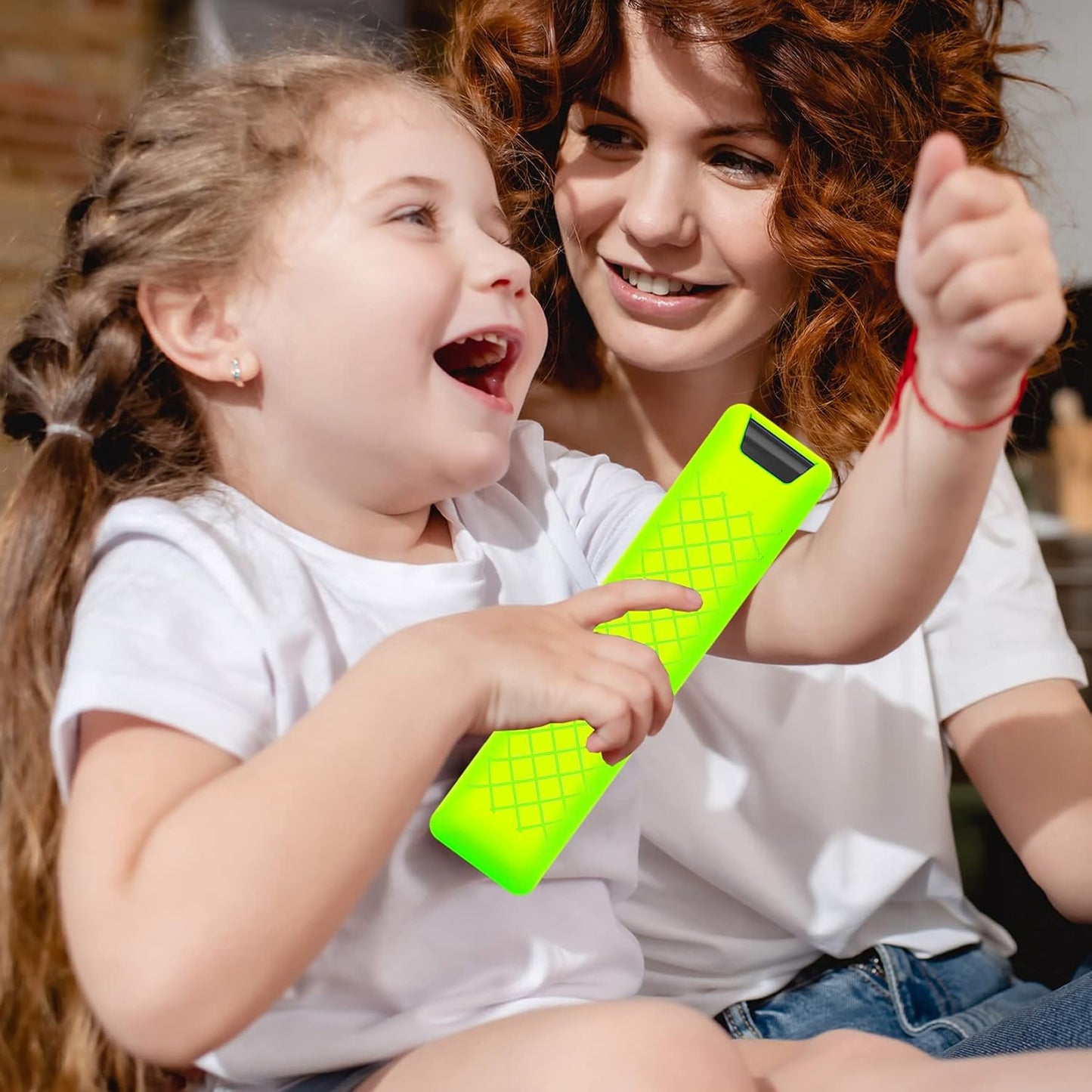 Samsung Remote Cover Glow In The Dark Protective Silicone Case With Lanyard (Green)