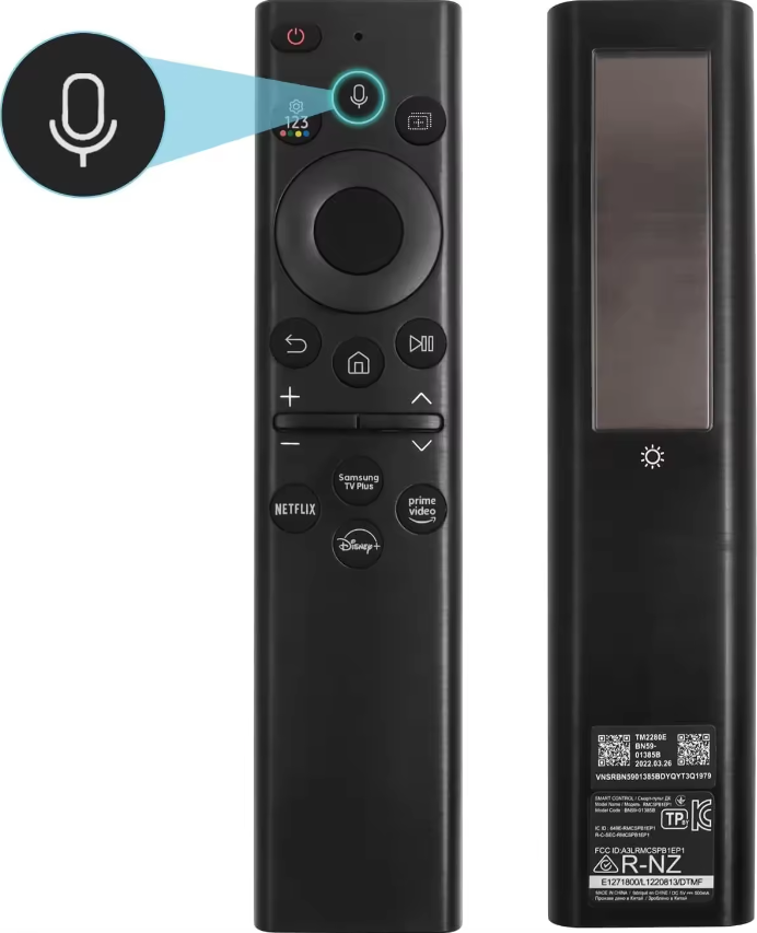 Samsung BN59-01385A Solar Cell Battery Rechargeable QLED TV Replacement Remote