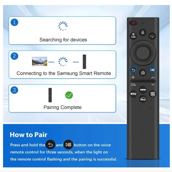 BN59-01386D Solar Remote Voice Rechargeable Control TM2280E Samsung Ultra HD 4K 8K Neo QLED Crystal UHD TV