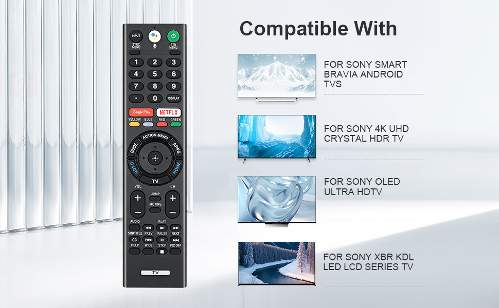 Sony RMF-TX300U Remote Control For Sony 4K Smart TV Voice Control Netflix Button