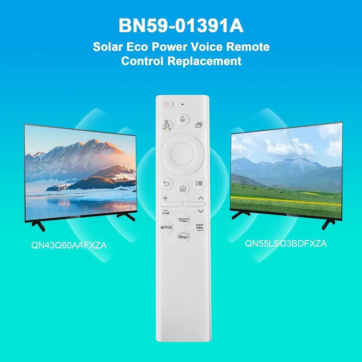 BN59-01391A Solar Remote Voice Rechargeable Control TM2560E Fit for Samsung Ultra HD 4K 8K Neo QLED Crystal UHD TV