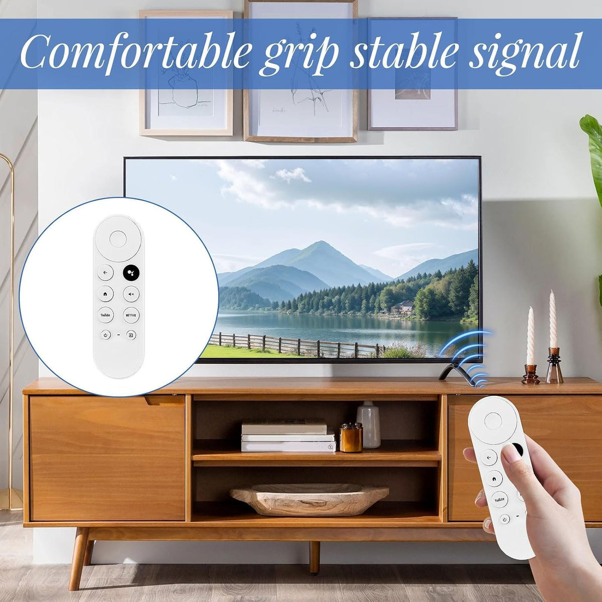 Google Chromecast with Google TV Voice Remote – White (G9N9N Replacement)