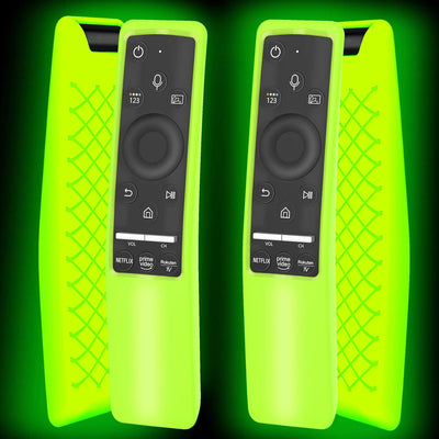 Samsung Remote Cover Glow In The Dark Protective Silicone Case With Lanyard (Green)