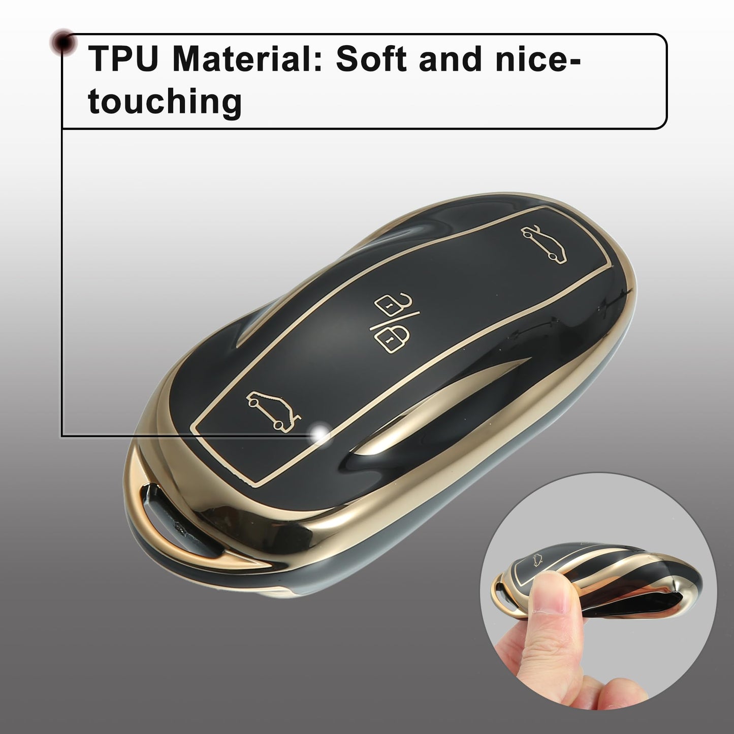 Tesla 3 Button Car Key Case Remote Tesla Model S 3 Y X Housing Fob Cover Protective Holder