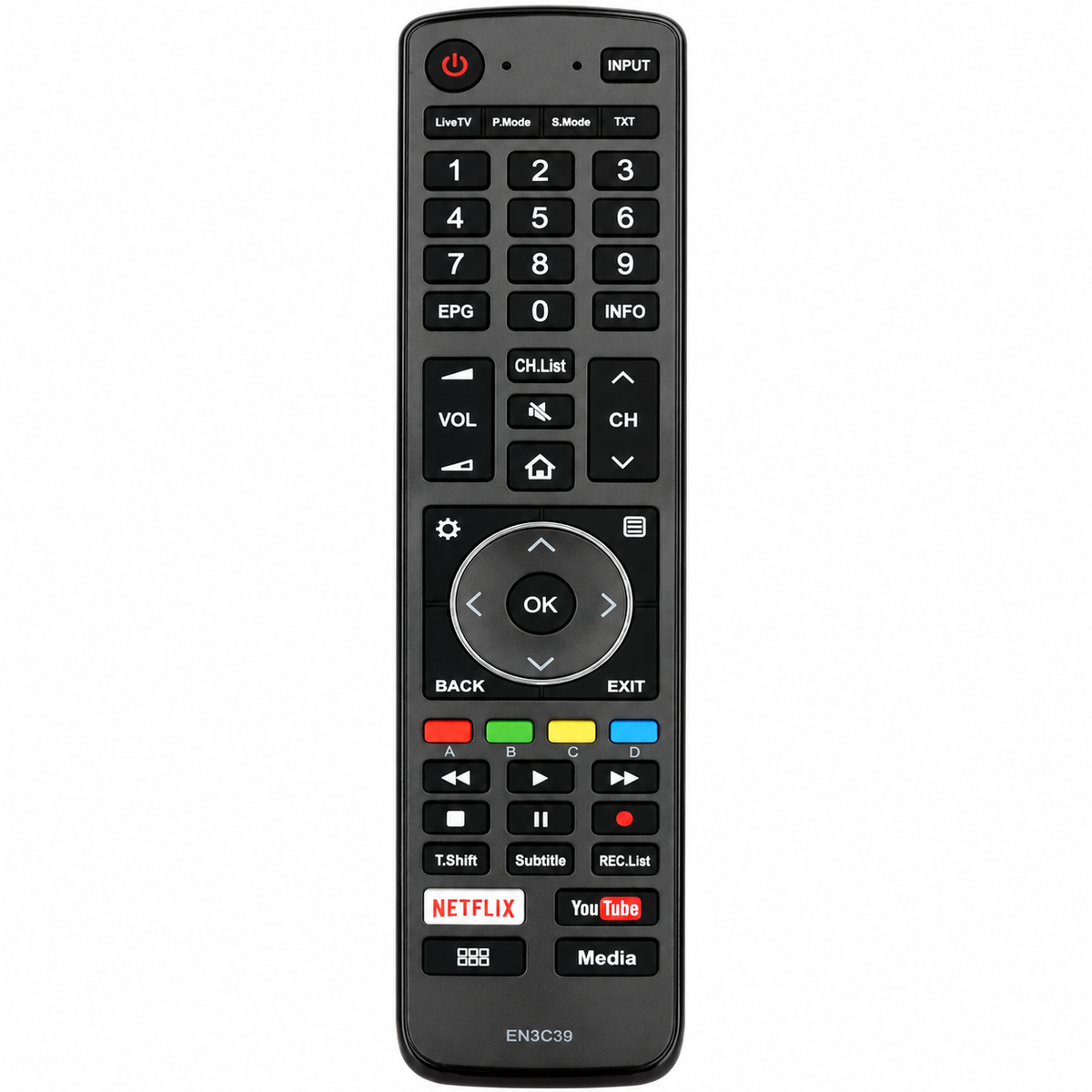 EN3C39 Hisense Universal Remote Control Replacement for Hisense Smart TV