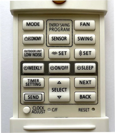 Fujitsu Air Conditioner Remote Control Replacement AR-REM5E ASTG12KUCA AR-REM4E ASYG09KXCA ASYG12KXCA ASYA09LEC ASYA12LEC