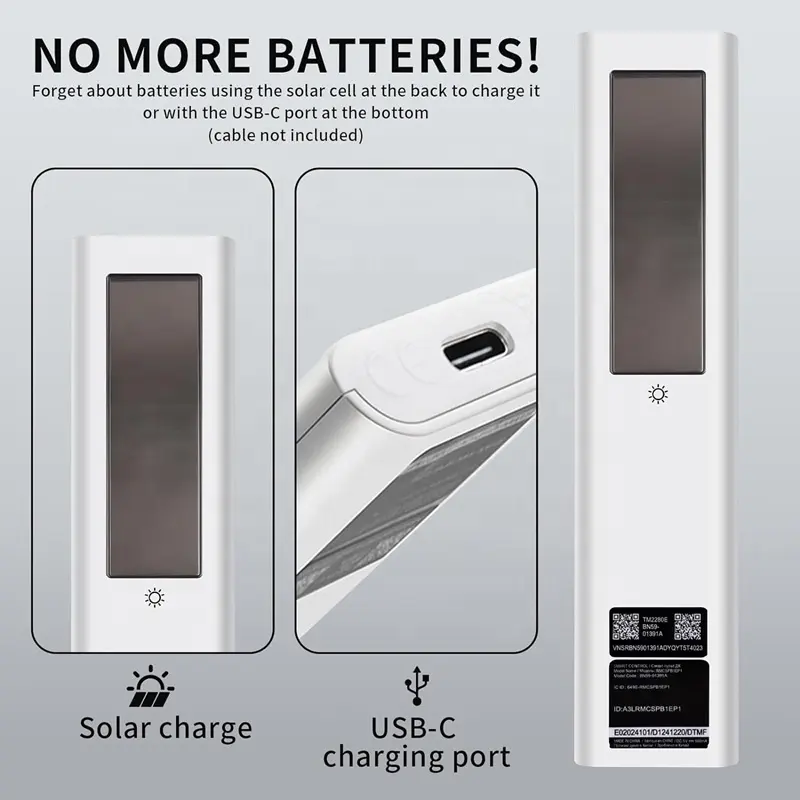 BN59-01391A Solar Remote Voice Rechargeable Control TM2560E Fit for Samsung Ultra HD 4K 8K Neo QLED Crystal UHD TV