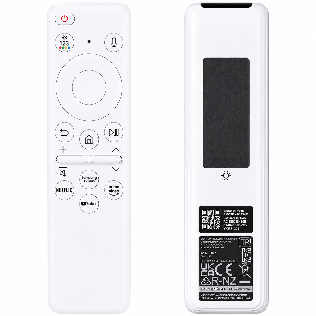 BN59-01494E Solar Remote Voice Rechargeable Control QN85C Samsung Ultra HD 4K 8K Neo QLED Crystal UHD TV