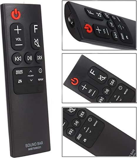 Remote Control LG Sound Bar AKB75595331 Replacement Remote