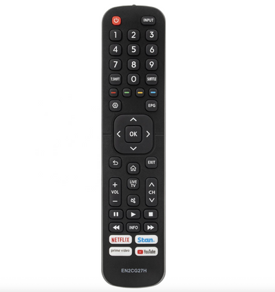 EN2CG27H Hisense Remote Control Universal TV With NETFLIX Prime YouTube 43S4 49S4 50S5 50R5