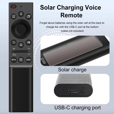 BN59-01357L Solar Remote Voice Rechargeable Control BN59-01357L Samsung Ultra HD 4K 8K Neo QLED Crystal UHD TV