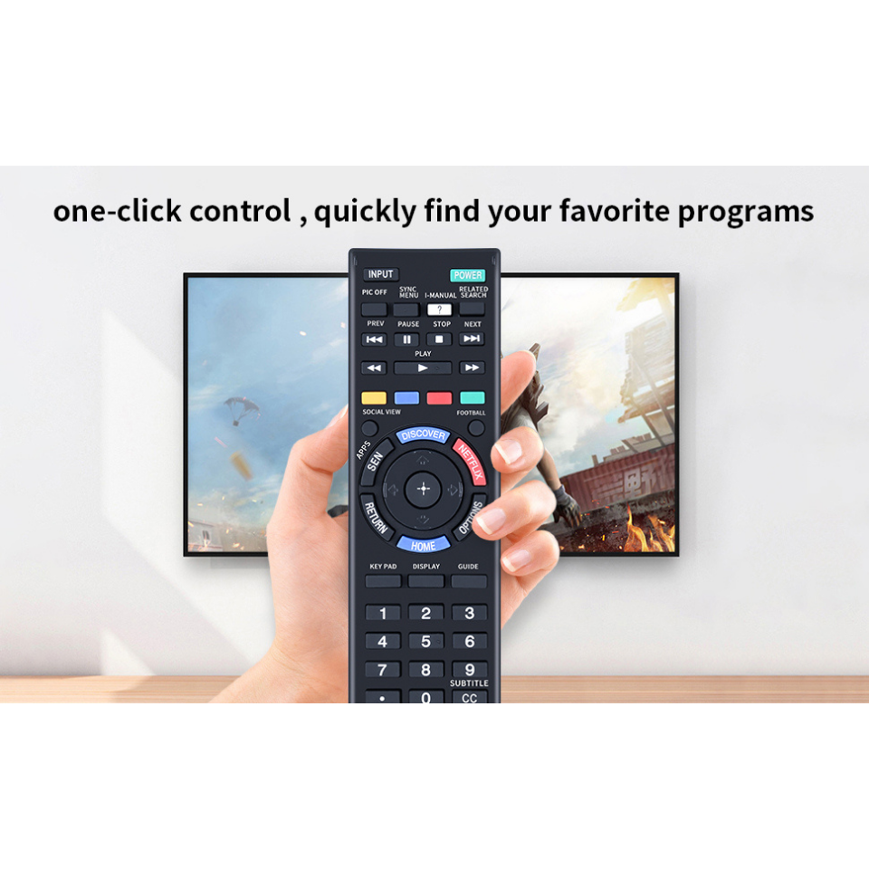 Sony RM-YD103 Universal TV Remote Control Replacement With Netflix Button