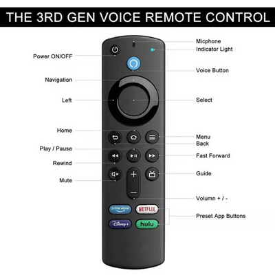 Alexa L5B83G Voice Remote Control 3rd Gen Replacement For Amazon Fire TV Stick